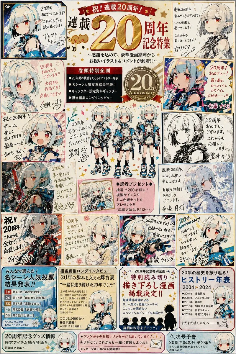 Manga Magazine 20th Anniversary Special Page reference