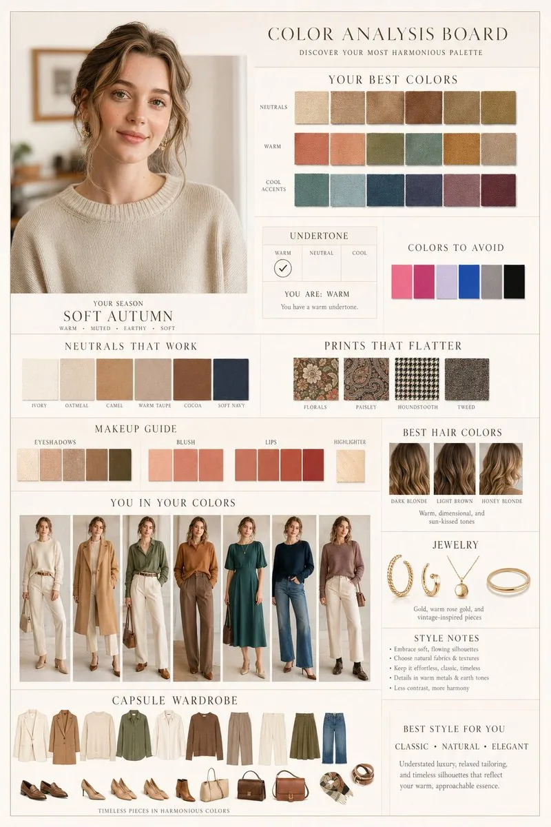 Luxury Fashion Color Analysis Board reference