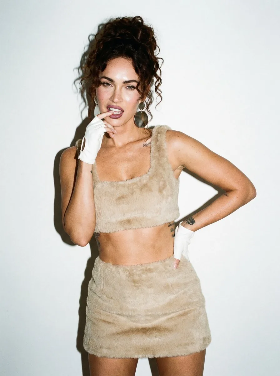 Hyper-realistic high-fashion portrait resembling Megan Fox - Nano Banana Pro AI Prompt for Social Media Post reference