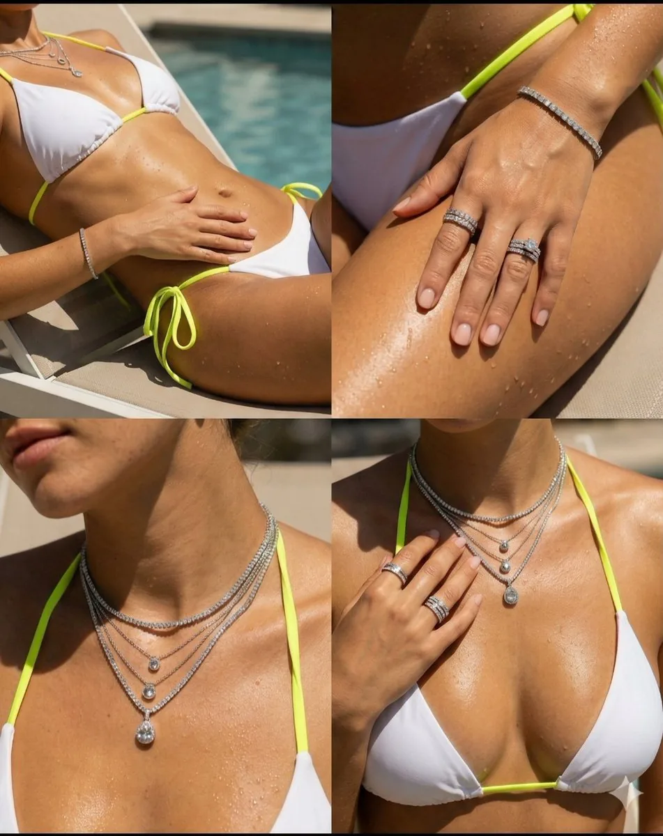 2x2 Grid Luxury Jewelry Lifestyle Photoshoot - Nano Banana Pro AI Prompt for Product Marketing reference
