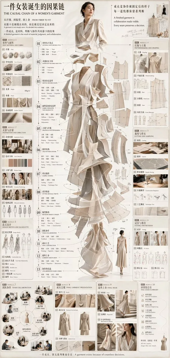 Couture Garment Process Infographic reference