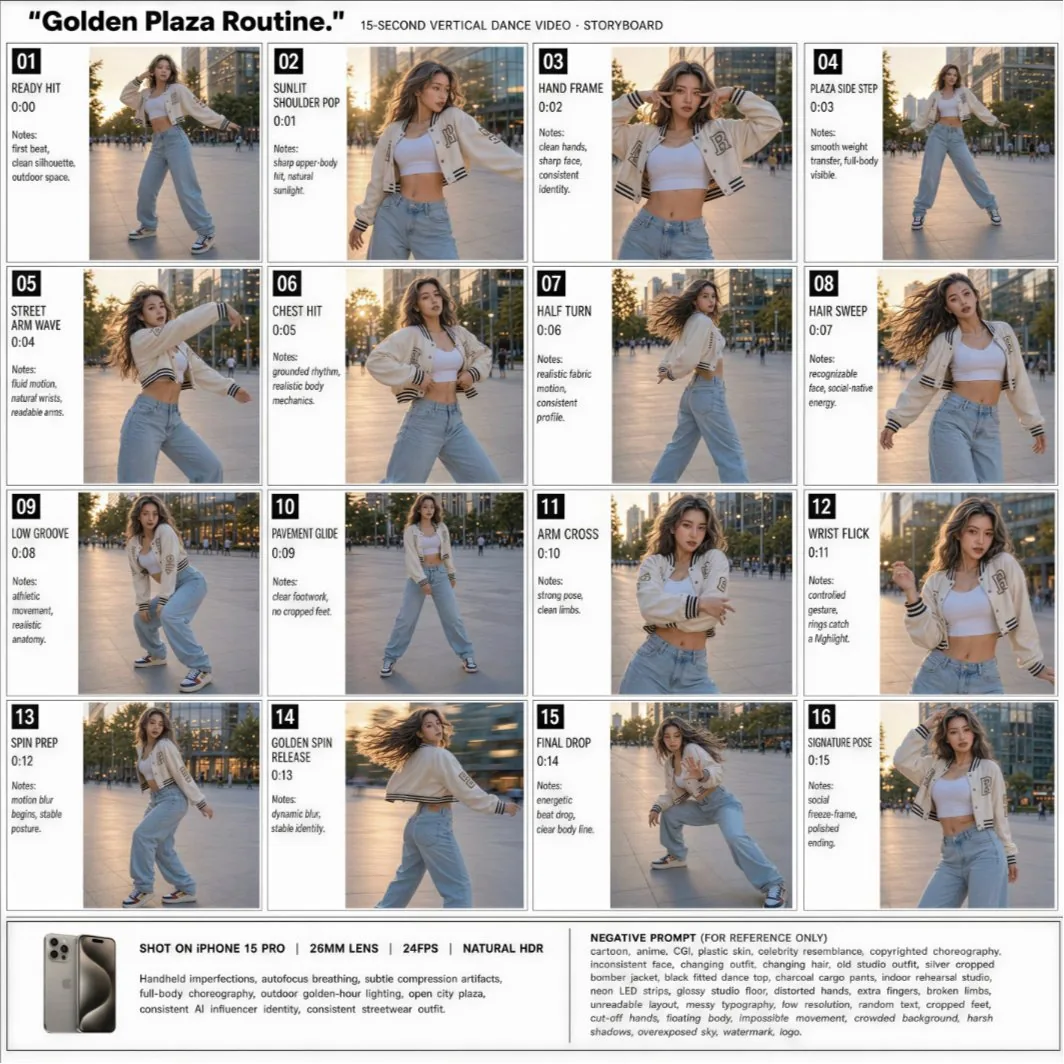 Golden Plaza Dance Storyboard reference