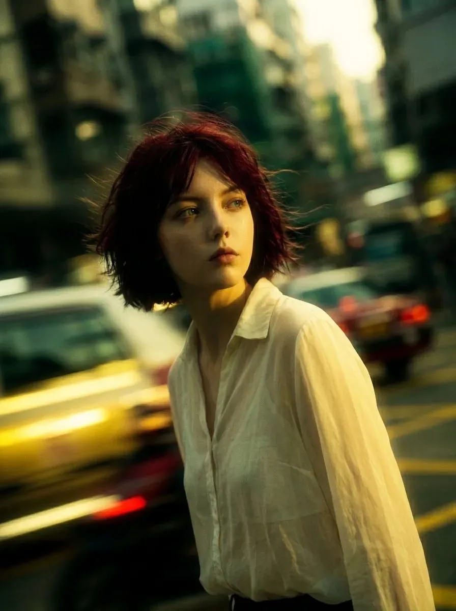 Cinematic Urban Street Portrait reference
