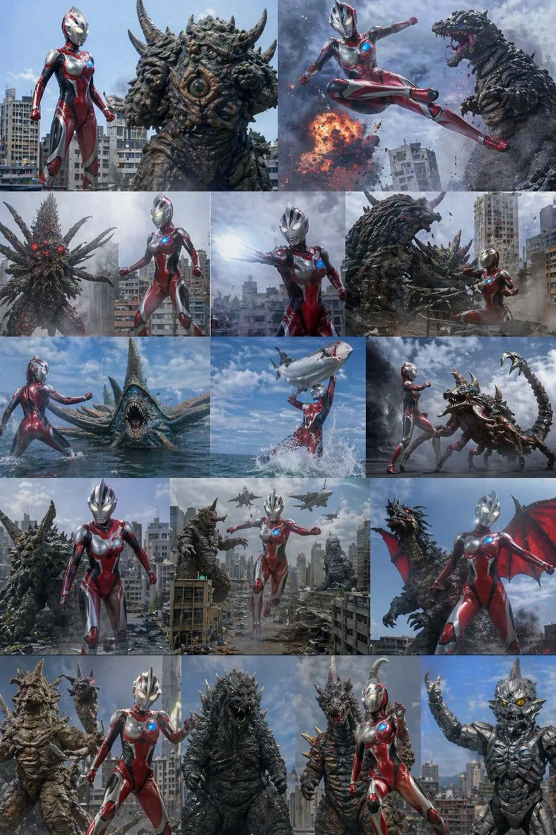 Ultra Woman Kaiju Battle Variations reference