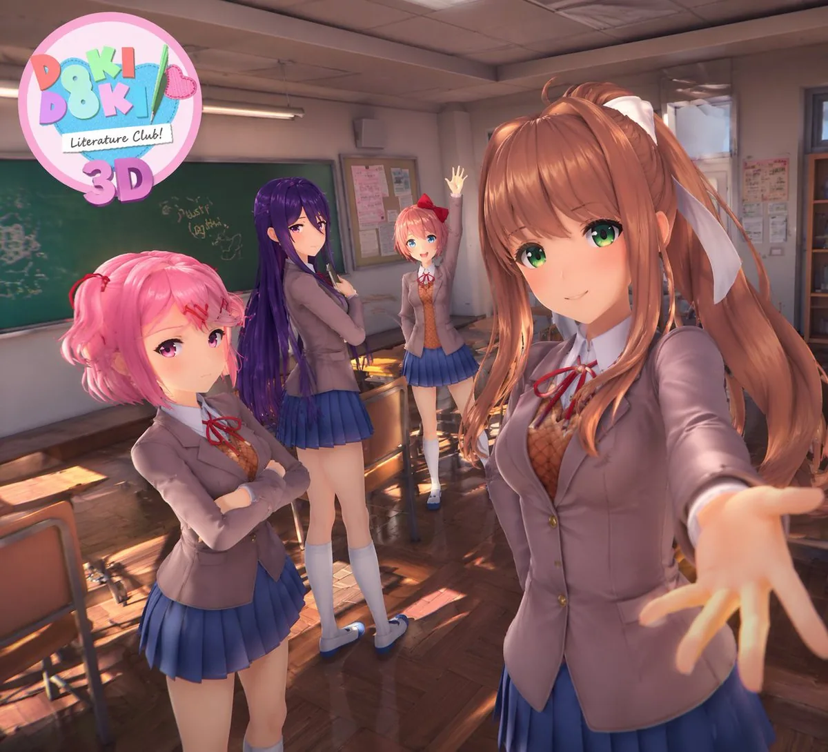 3D Anime Visual Novel Game Cover reference