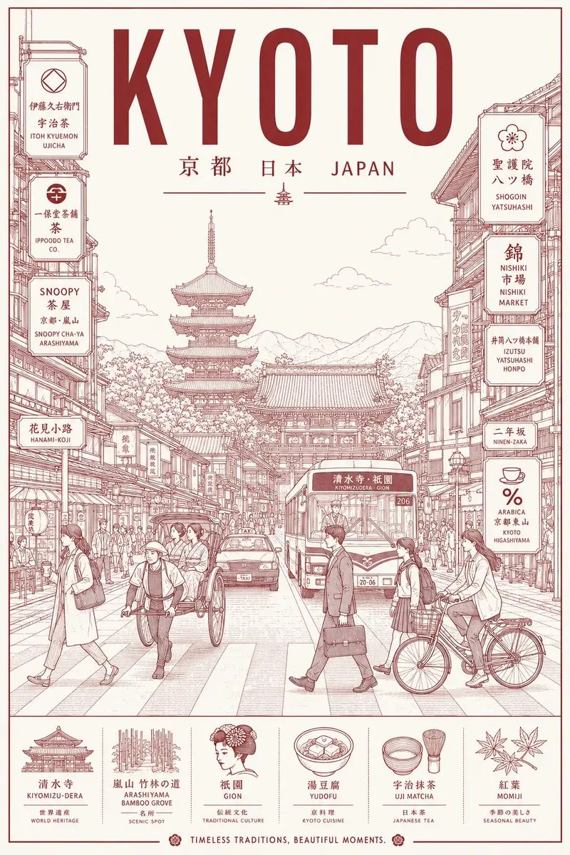 Minimalist Line Art Travel Poster reference