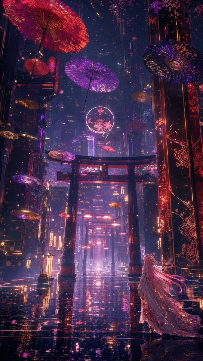 Neon Kyoto Rain Alley reference