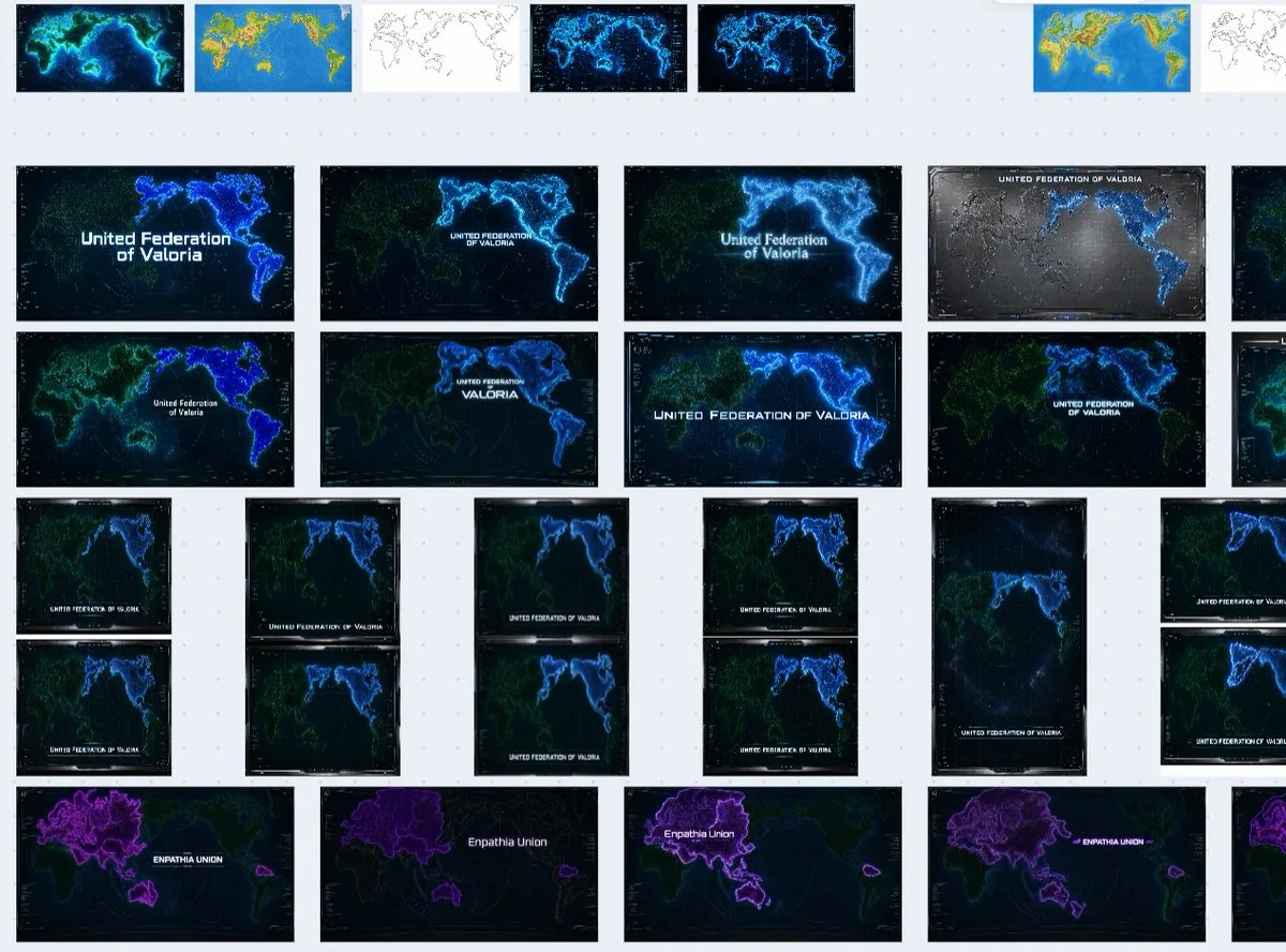Fictional World Map Attempts Collage reference