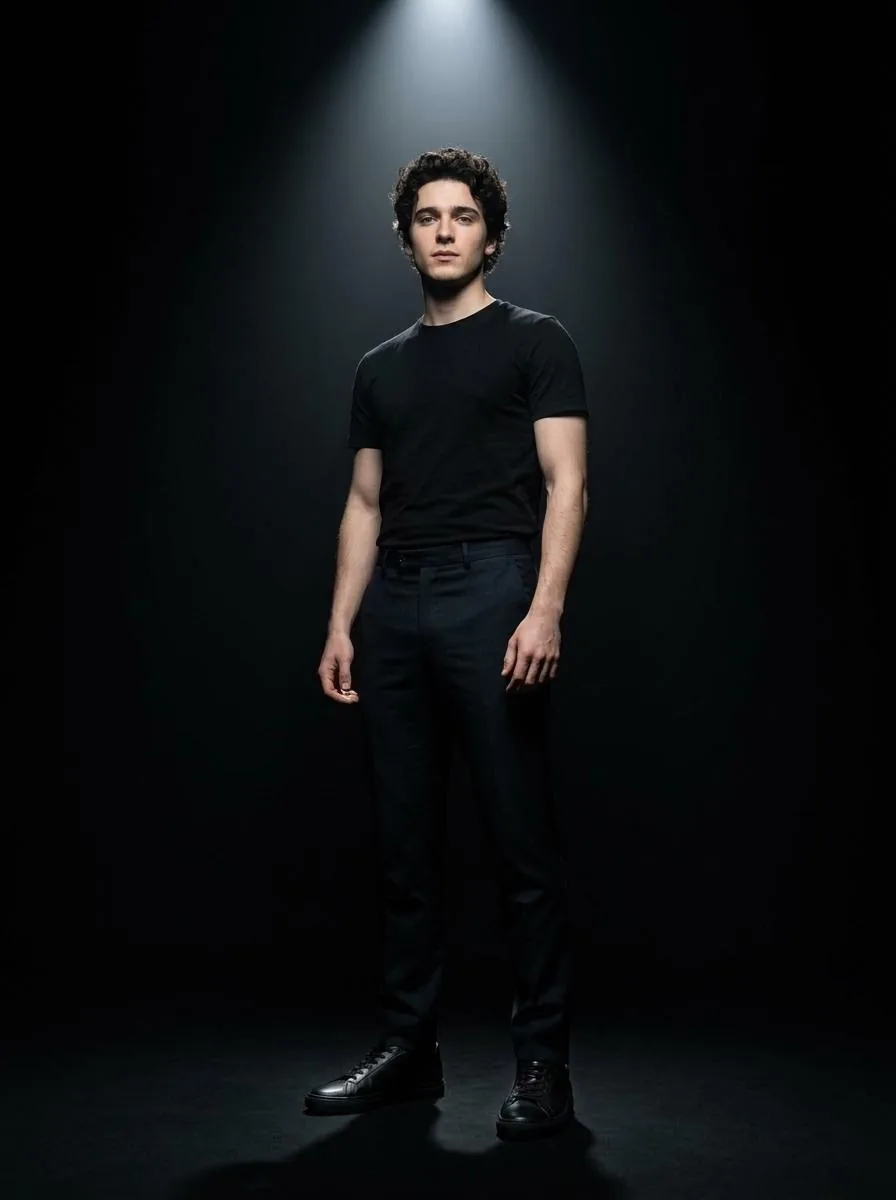 Dramatic Spotlight Studio Portrait reference