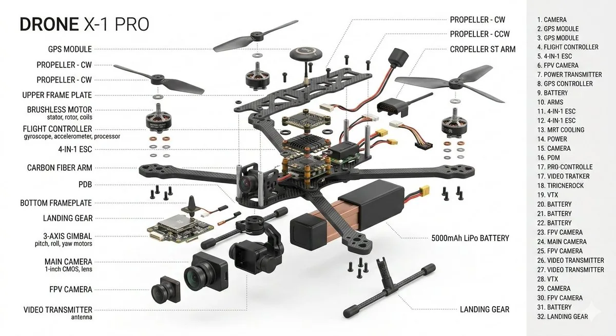 Exploded View Product Design Diagram Prompt reference