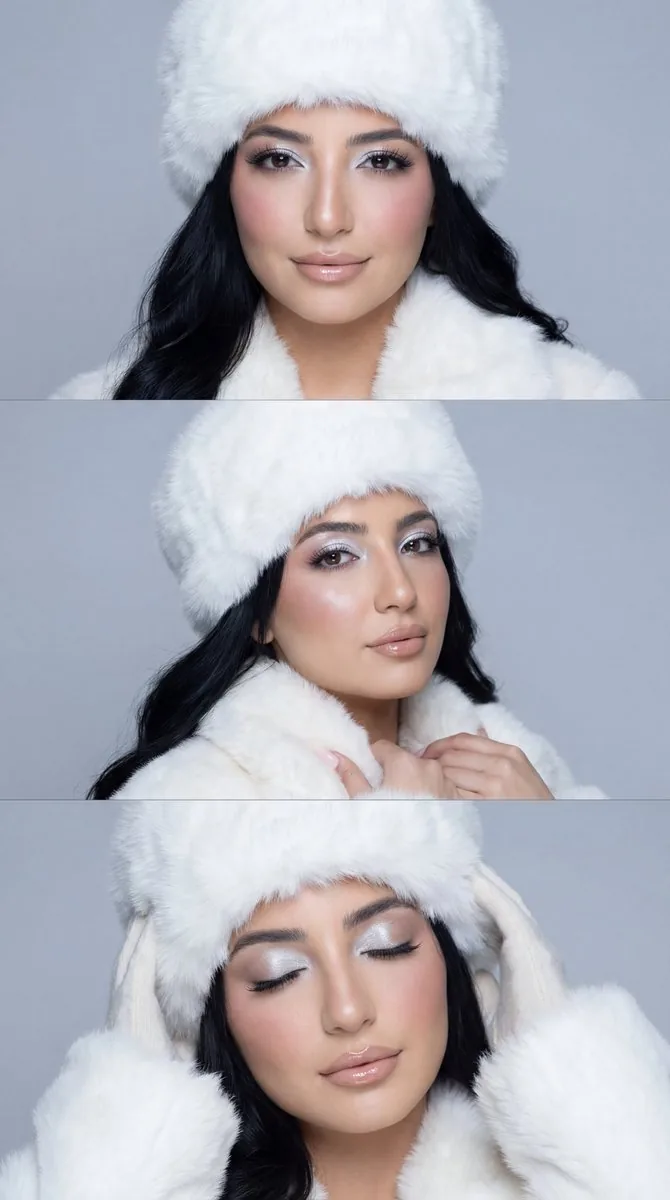 Luxury Winter Couture Beauty Editorial - Nano Banana Pro AI Prompt for Social Media Post reference