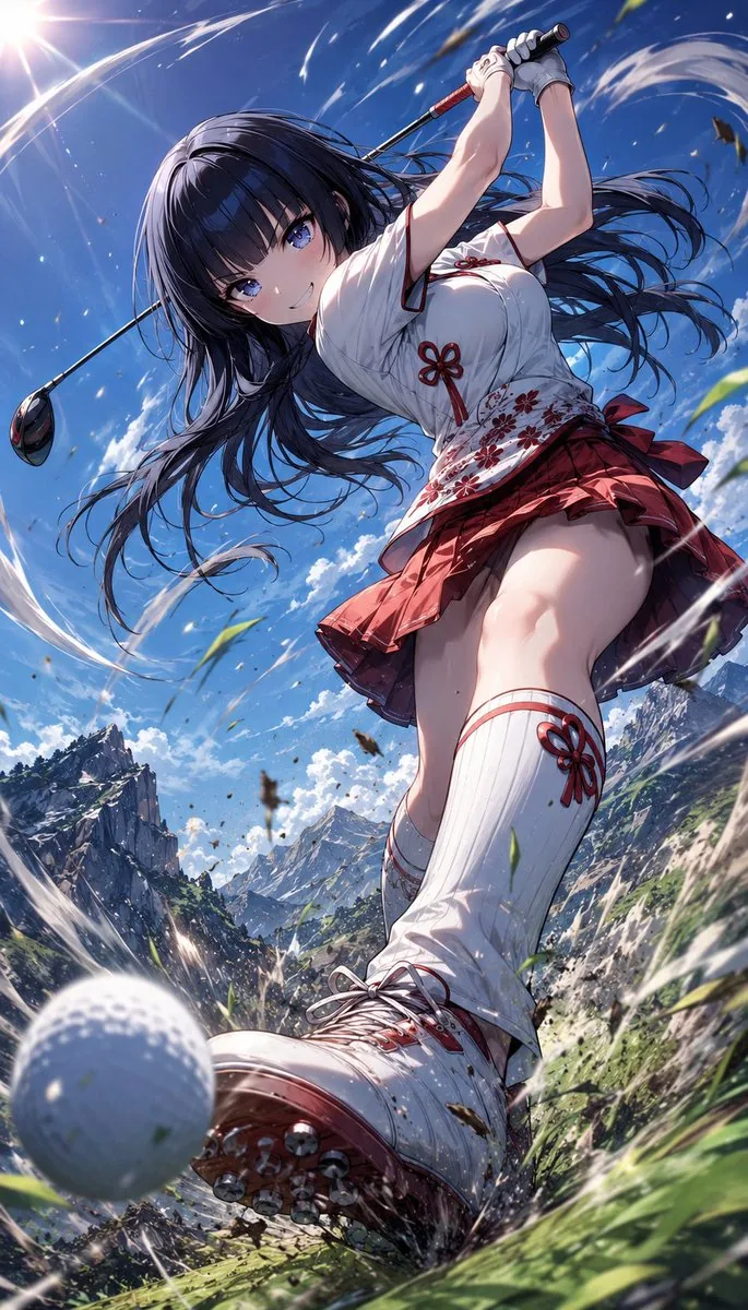 Manga Style Wild Genius Golfer reference