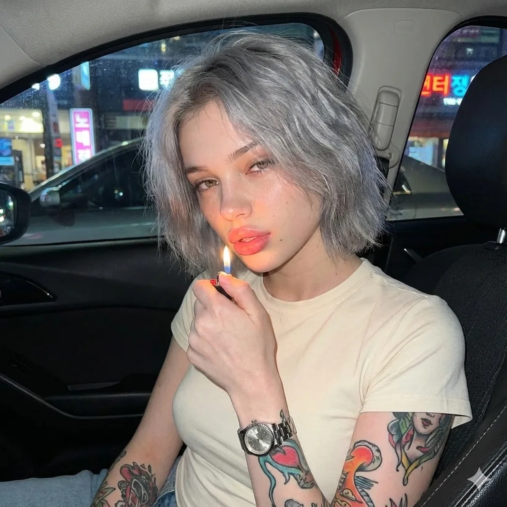 Candid Night Portrait in a Parked Car - Nano Banana Pro AI Prompt for Social Media Post reference