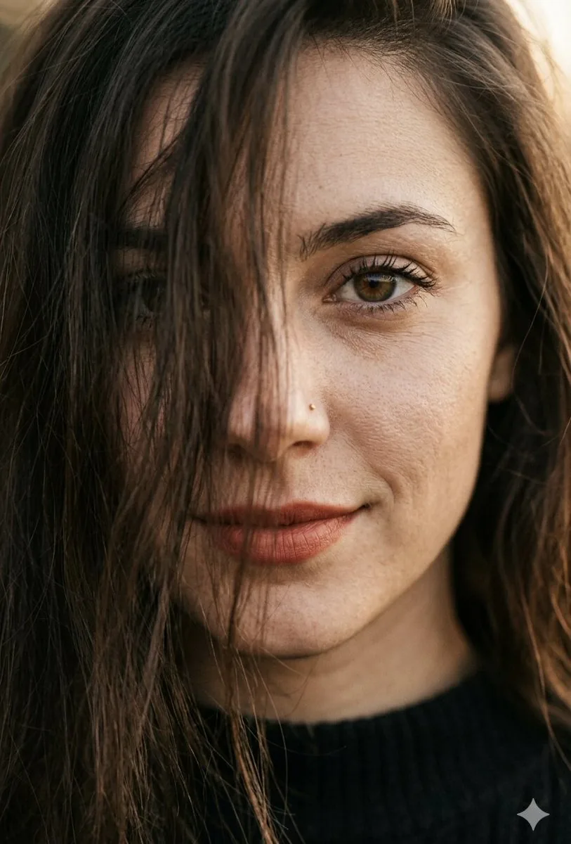 Hyper-Realistic Macro Portrait reference