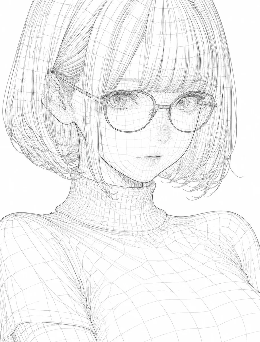 3D Wireframe Illustration Transformation reference