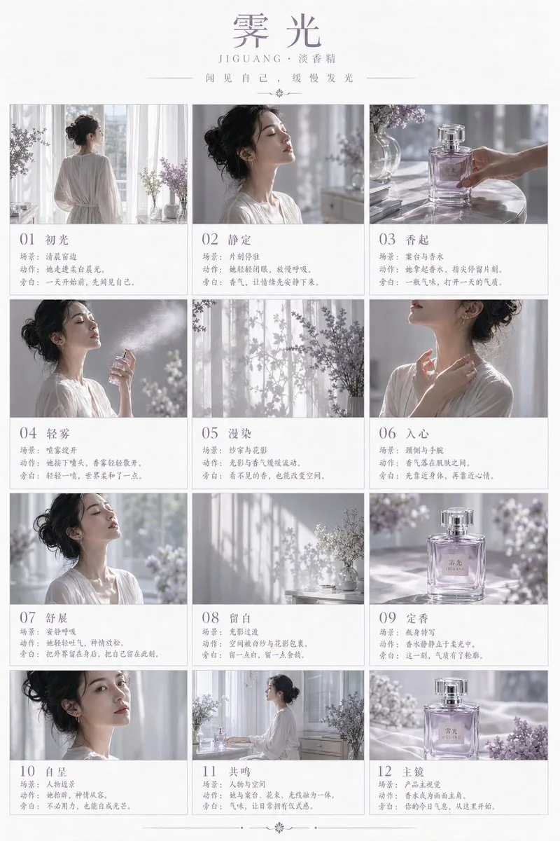 Luxury Perfume Storyboard Poster reference