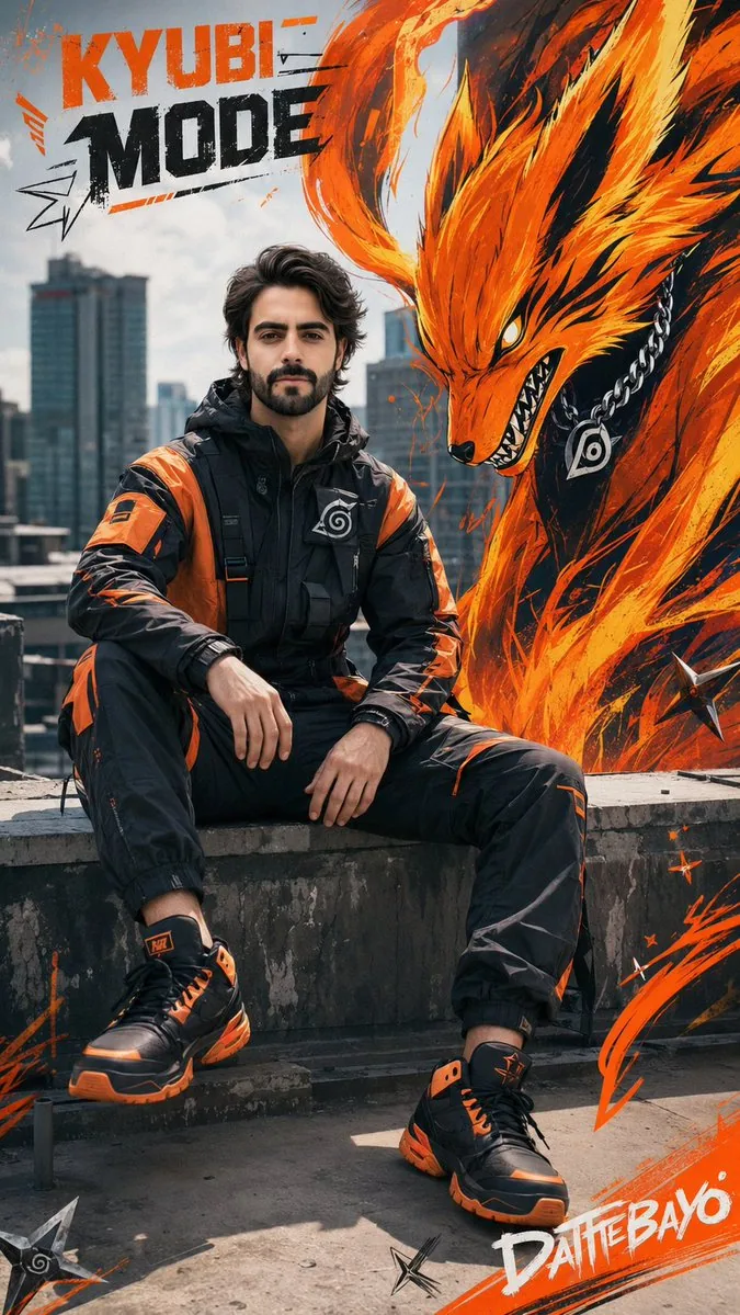 Futuristic Sportswear Campaign Portrait reference