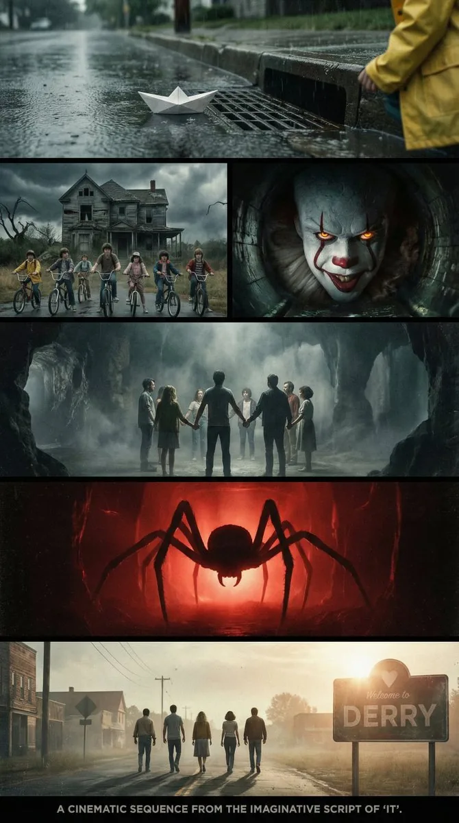 Cinematic multi-panel sequence for IT reference