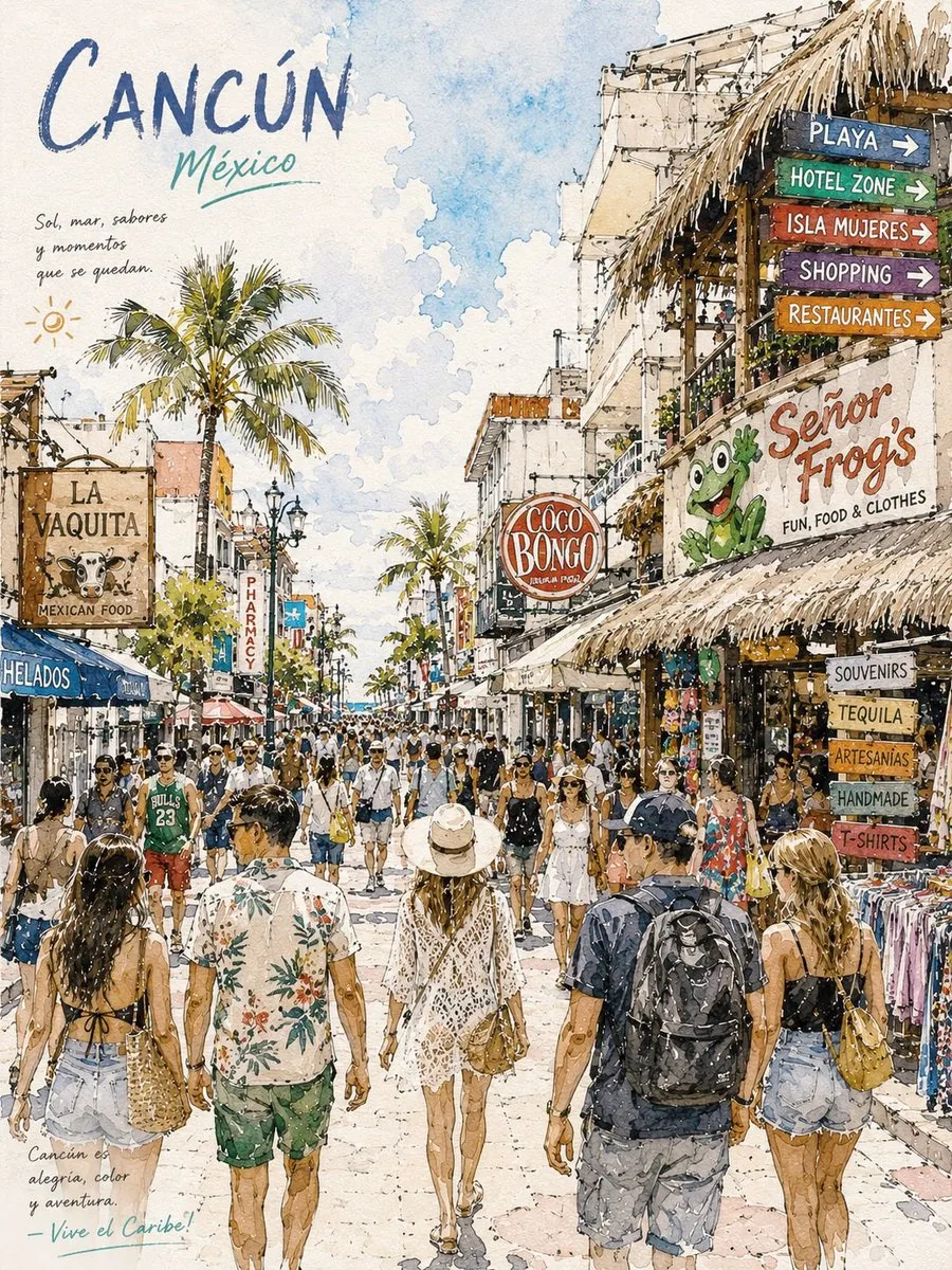 Watercolor Travel Poster reference