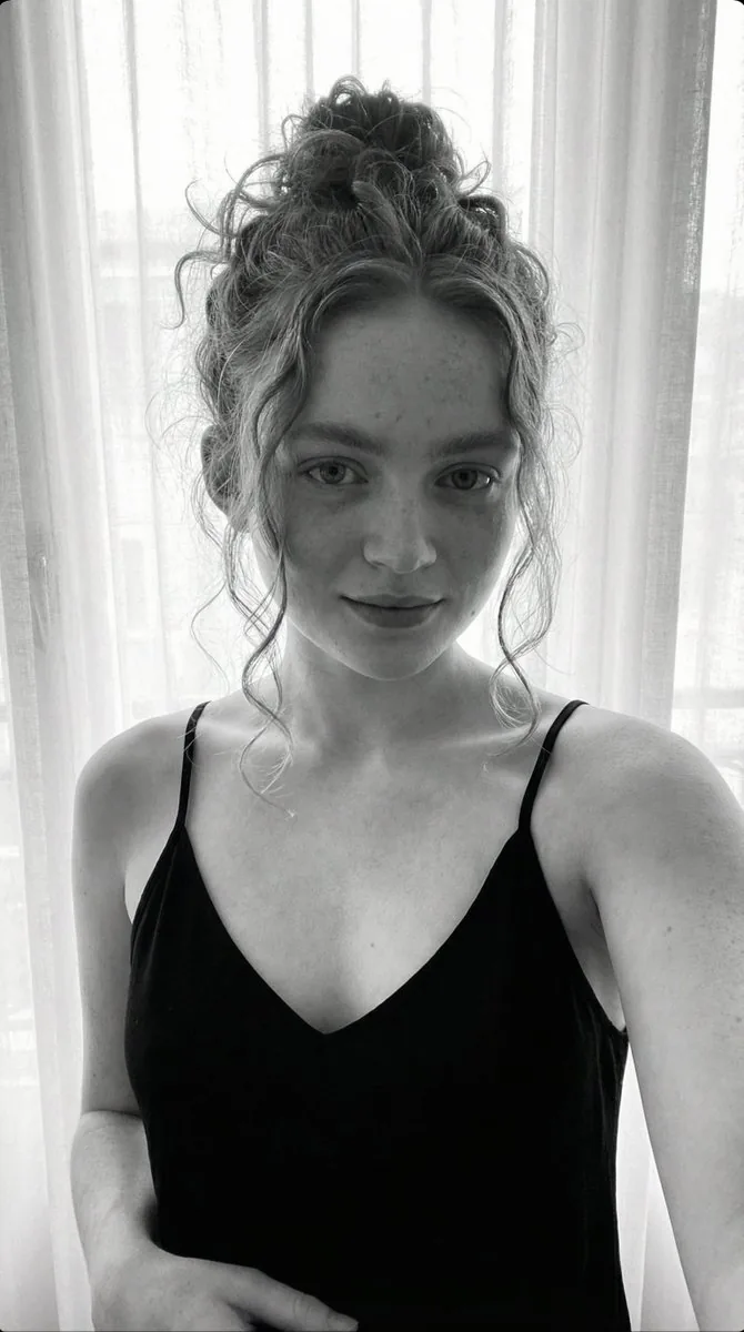 Black and White Candid Portrait with Film Grain - Nano Banana Pro AI Prompt for Social Media Post reference