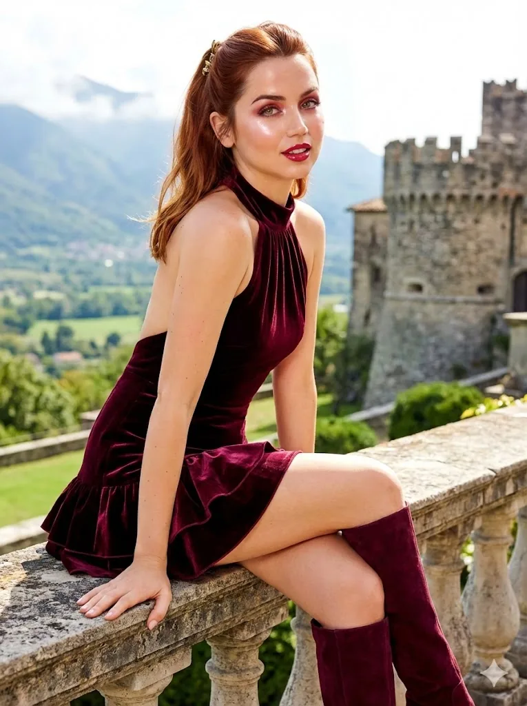Ana de Armas Luxury Fashion Photography Prompt (Douyin Style) - Nano Banana Pro AI Prompt for Social Media Post reference