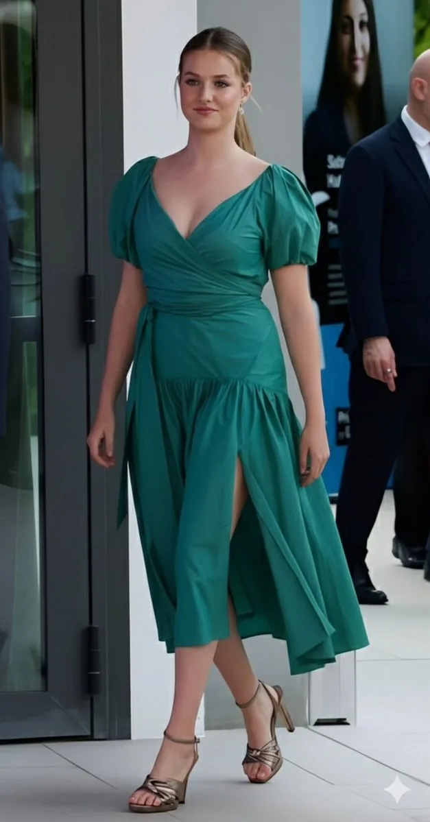 Emerald Green Satin Dress Fashion Editorial - Nano Banana Pro AI Prompt for Product Marketing reference