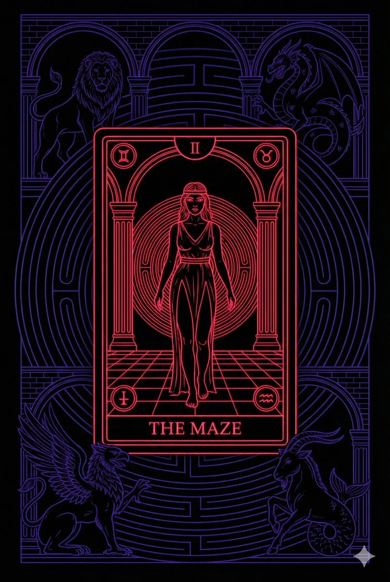 3D Effect Tarot Card Generation using Advancing/Receding Colors reference