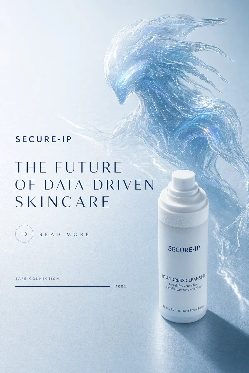 Futuristic Data-Driven Skincare Ad reference