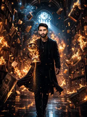 Burning Gothic Library Sorcerer