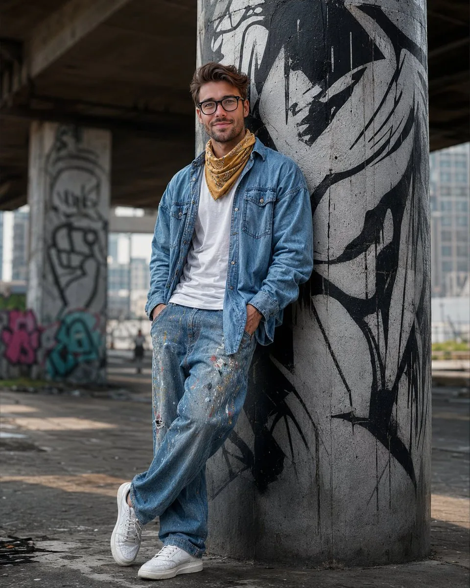 South Asian Streetwear Portrait reference