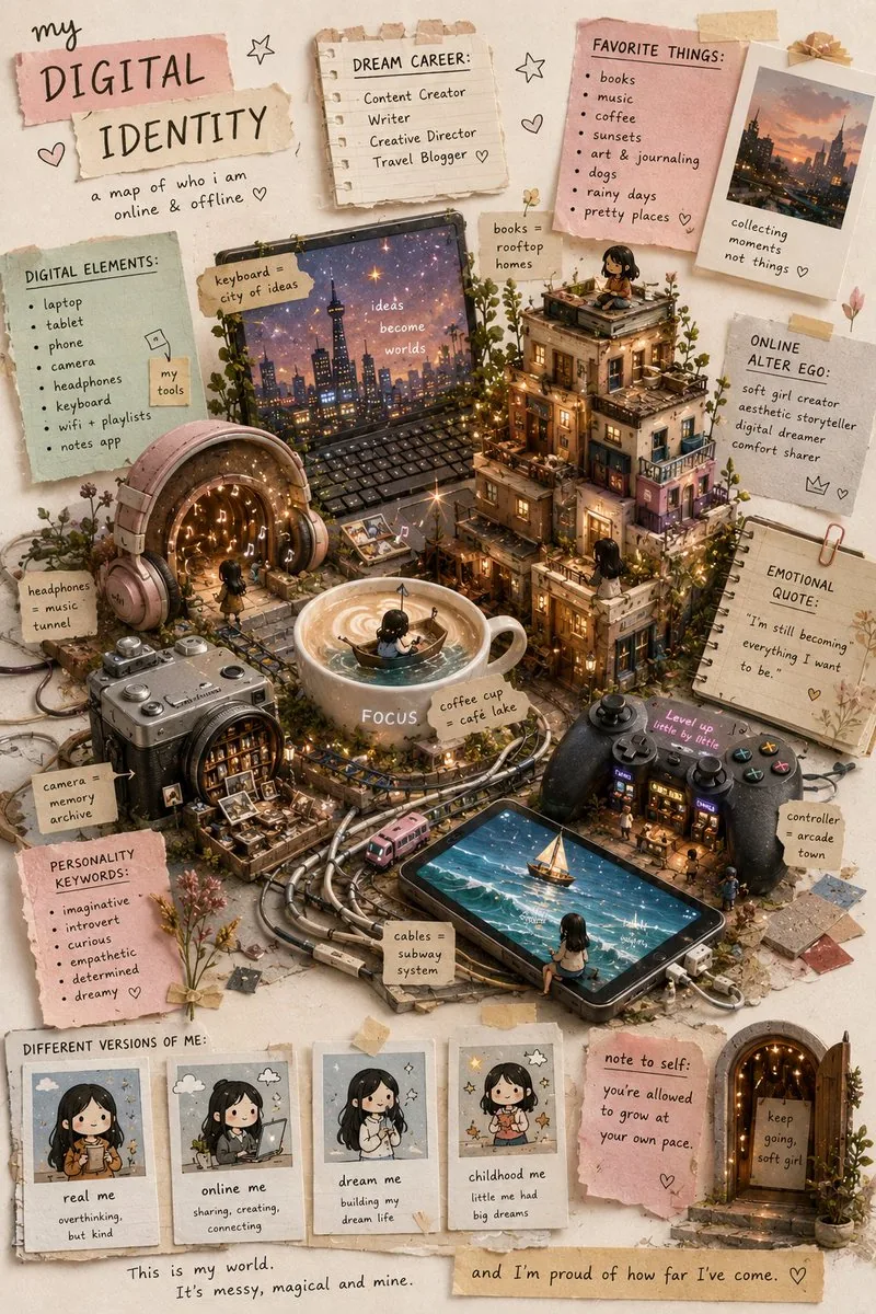 Gen Z Poetic Miniature Collage reference