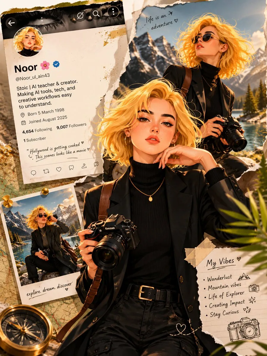 Luxury Travel Scrapbook Poster reference