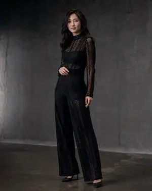 Anonymous Black Lace Fashion Portrait