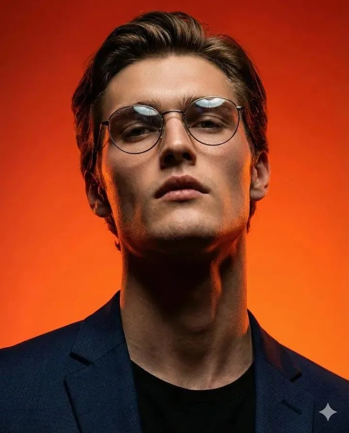 Cinematic Studio Portrait of an Intellectual Man reference