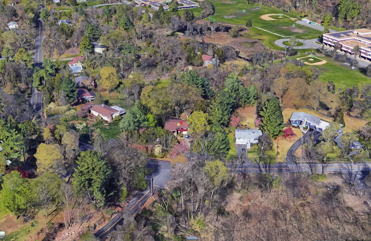Hand-Drawn Urban Planning Map from 3D View reference