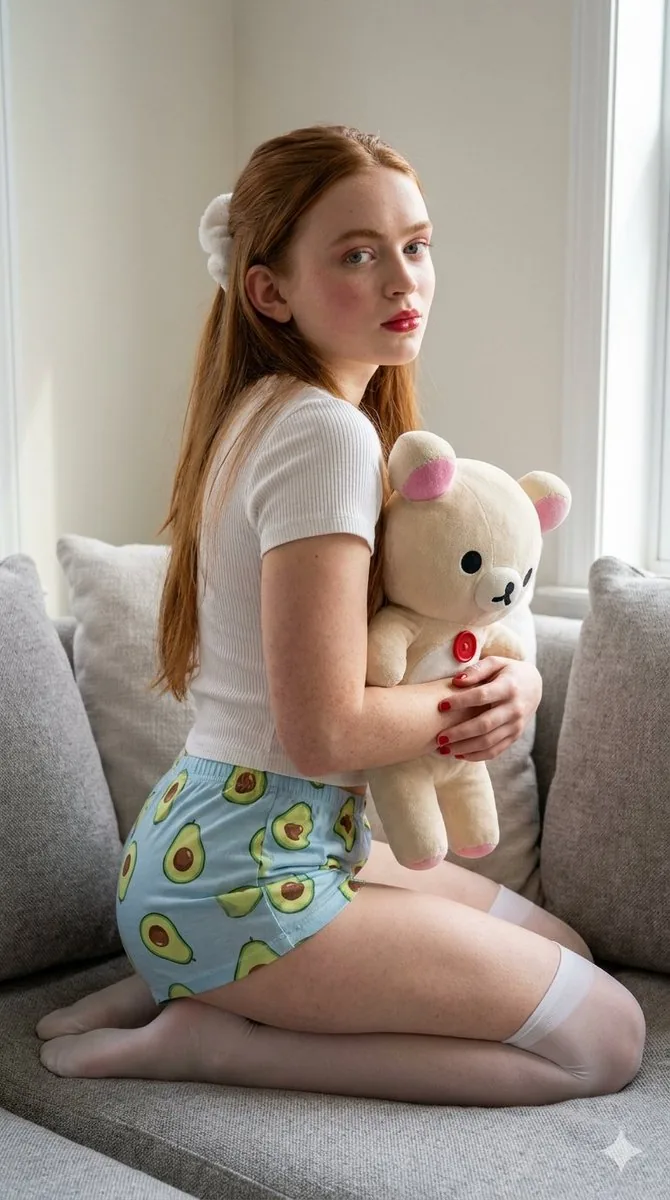 Ginger Woman with Teddy Bear - Nano Banana Pro AI Prompt for Profile / Avatar reference