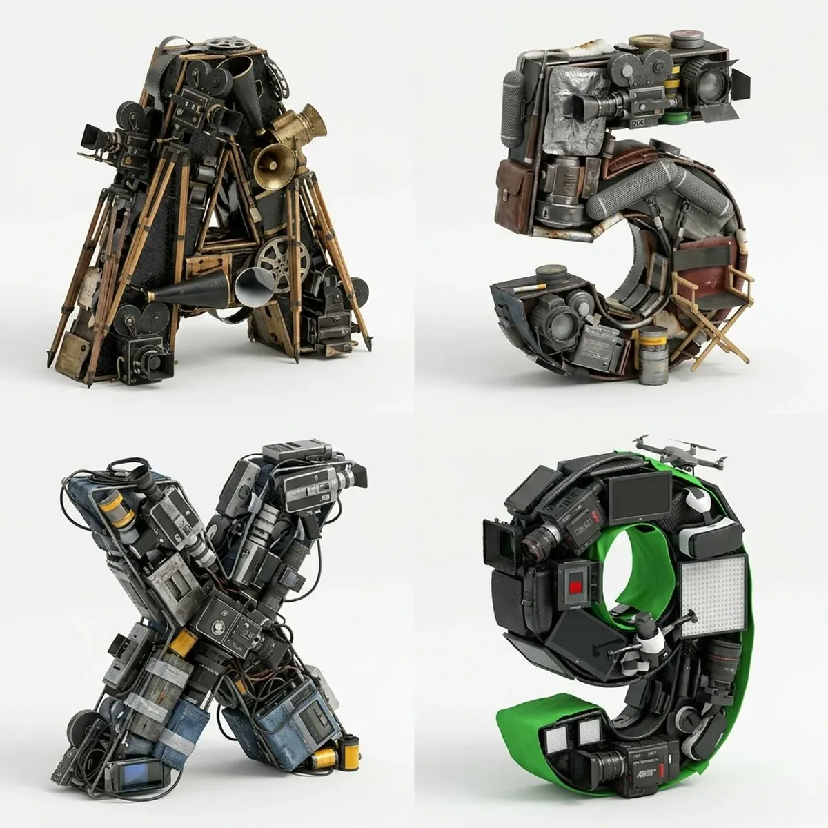 Filmmaking Eras Typographic Grid reference