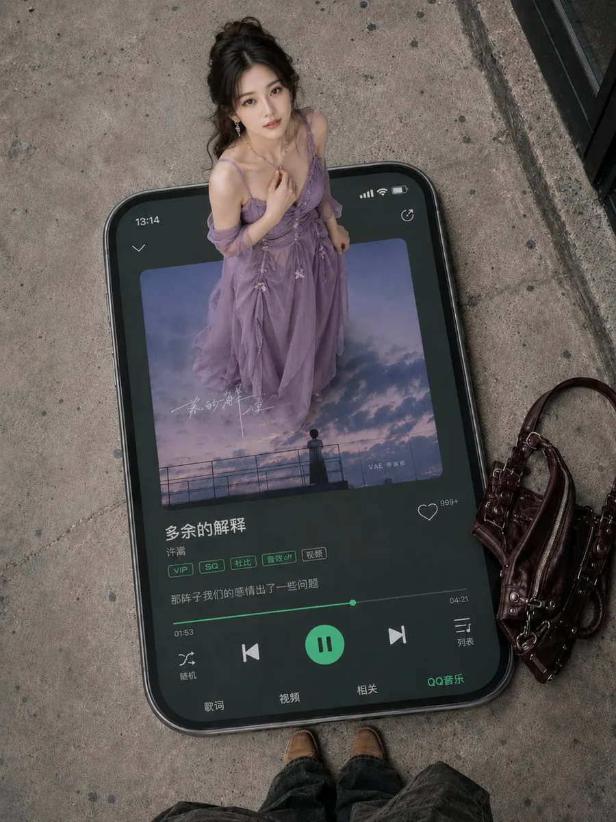 Giant Smartphone Music Player Scene reference