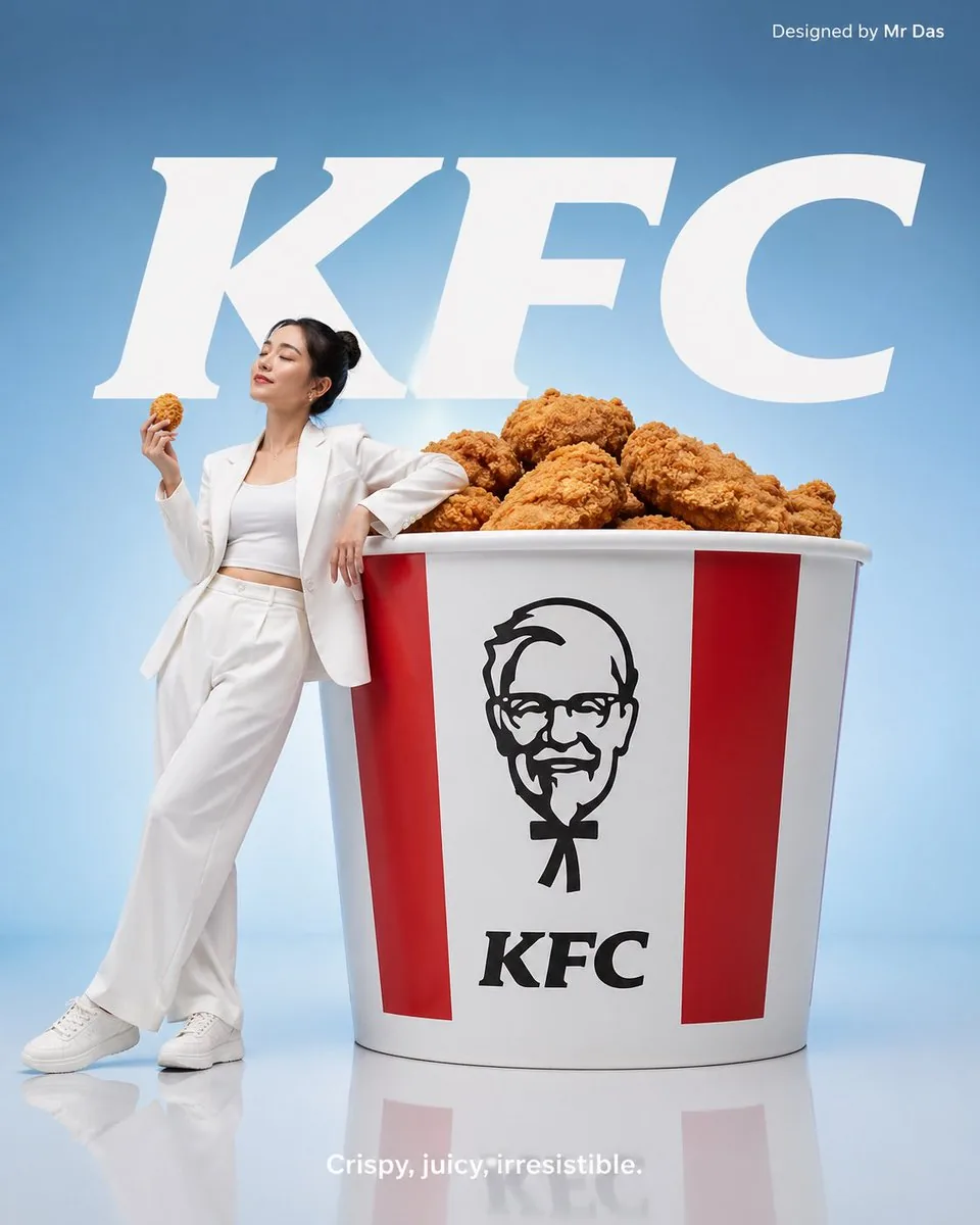 Minimalist KFC Commercial Advertisement reference