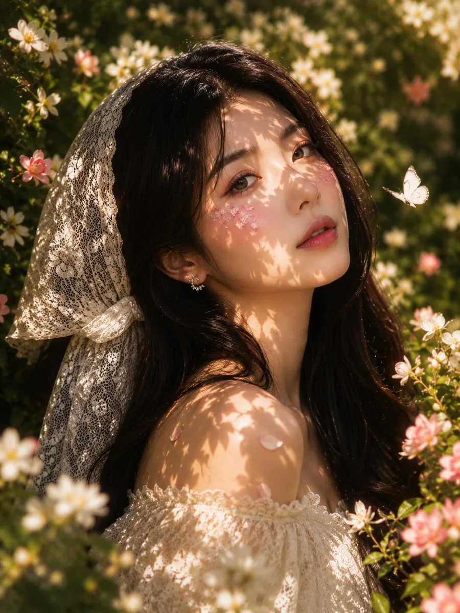 Golden Hour Floral Portrait reference