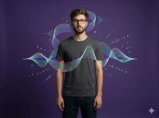 Abstract Audio Visualization Portrait reference