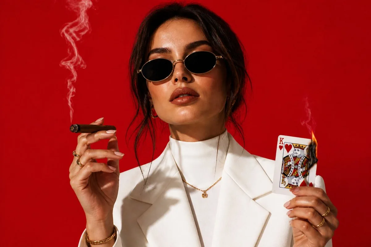 High-Fashion Cigar Portrait reference
