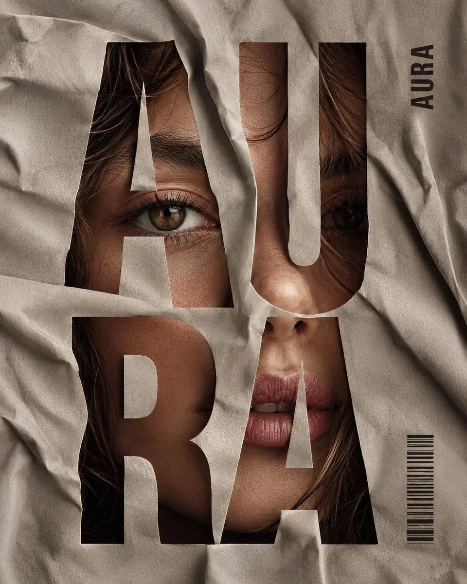 Crumpled Fabric Editorial Poster reference