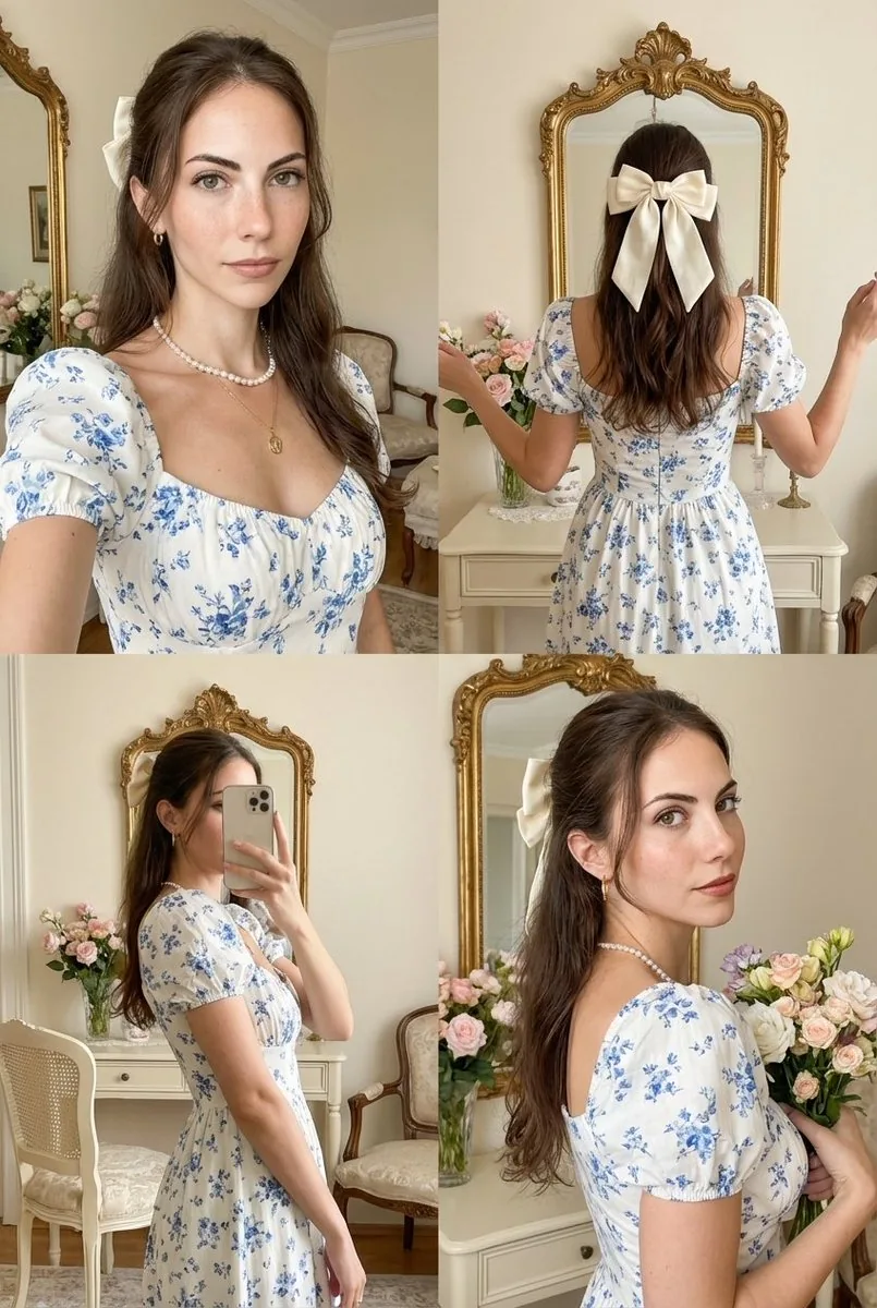 Four-Panel Collage with Strict Identity and Pose Matching - Nano Banana Pro AI Prompt for Social Media Post reference