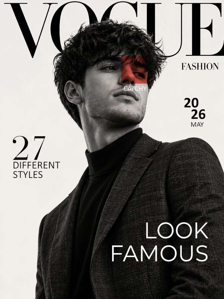 Luxury Fashion Magazine Cover Prompt reference