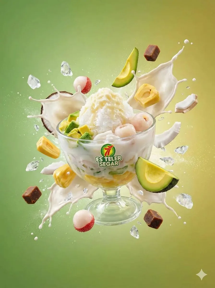 Tropical Dessert Product Photography with Milk Splash - Nano Banana Pro AI Prompt for Product Marketing reference