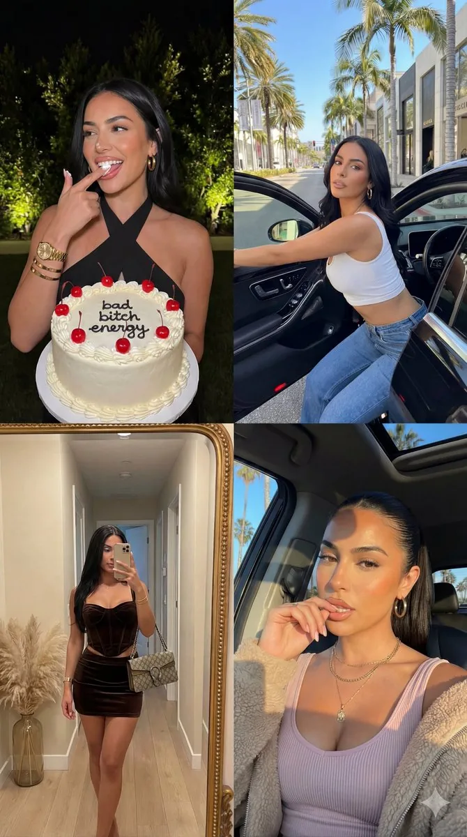 2x2 Grid Collage of Luxury Lifestyle Photos - Nano Banana Pro AI Prompt for Social Media Post reference