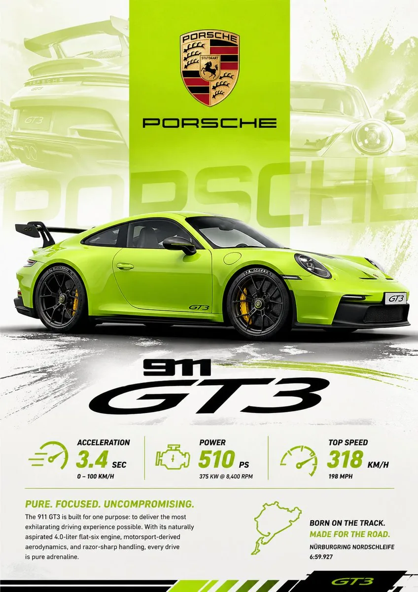 Vibrant Automotive Poster Design reference