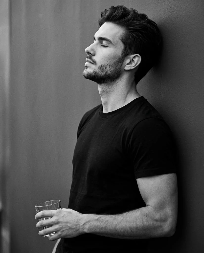 Cinematic Monochrome Portrait with Face Intact reference