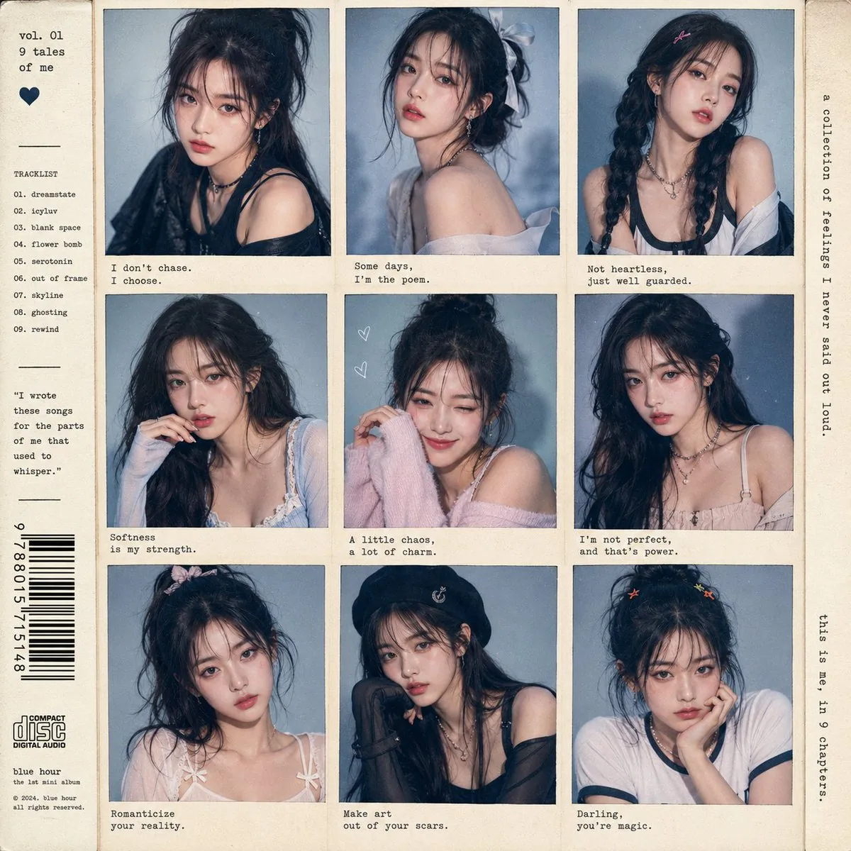 K-Pop Idol Style Grid Portrait Collage reference
